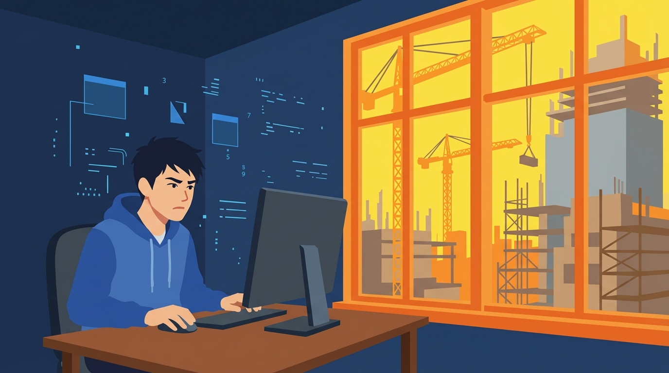 AI時代の仕事の不安と対比