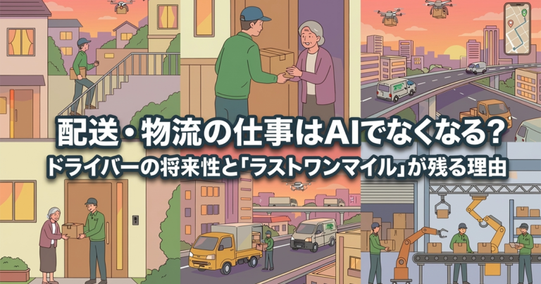 配送・物流の仕事はAIでなくなる？ドライバーの将来性と「ラストワンマイル」が残る理由