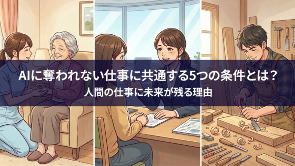 AIに奪われない仕事に共通する5つの条件とは？人間の仕事に未来が残る理由