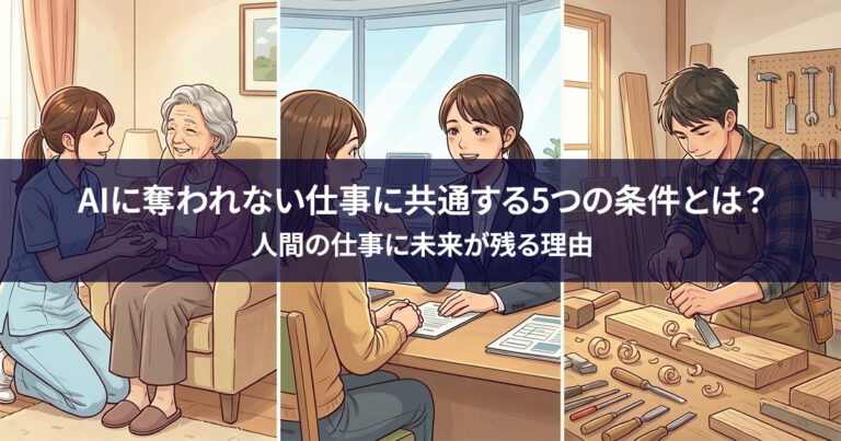 AIに奪われない仕事に共通する5つの条件とは？人間の仕事に未来が残る理由