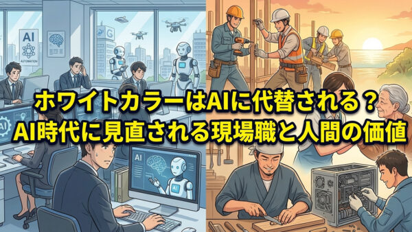 ホワイトカラーはAIに代替される？AI時代に見直される現場職と人間の価値