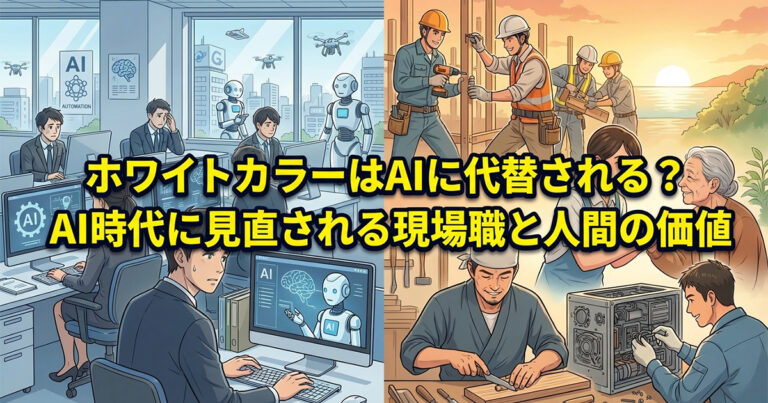 ホワイトカラーはAIに代替される？AI時代に見直される現場職と人間の価値