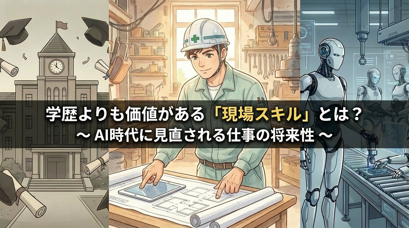 学歴よりも価値がある「現場スキル」とは？AI時代に見直される仕事の将来性