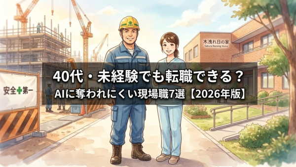 40代・未経験でも転職できる？AIに奪われにくい現場職7選【2026年版】