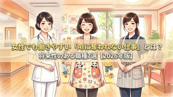 女性でも働きやすい「AIに奪われない仕事」とは？将来性のある職種7選【2026年版】